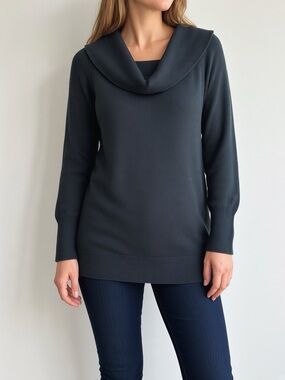 LOFT Black Cowl Neck Sweater Size XL
